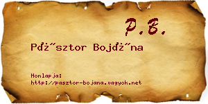 Pásztor Bojána névjegykártya