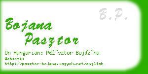 bojana pasztor business card